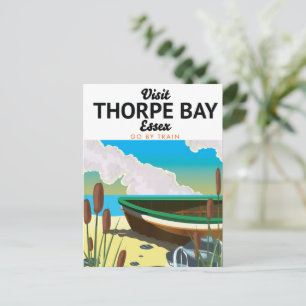 Postal Afiche de viaje de la bahía de Thorpe Essex.