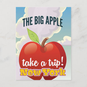 Postal Afiche de viaje de la Gran Manzana de Nueva York