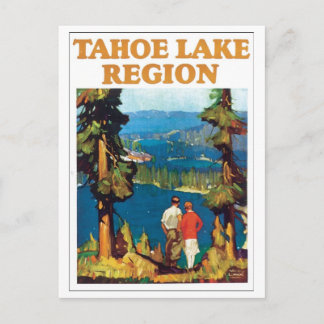 Postal Afiche de viaje de la región del lago Tahoe