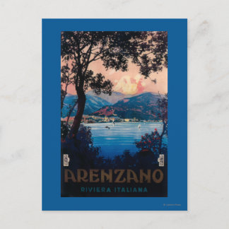 Postal Afiche de viaje de la Riviera italiana