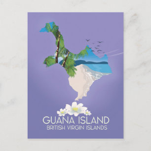 Postal Afiche de viaje de las Islas Vírgenes Británicas