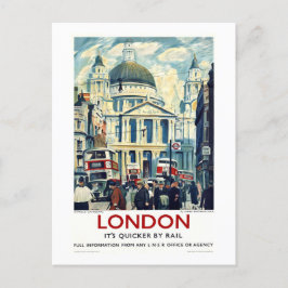 Postal Afiche de viaje de Londres de la catedral de San P