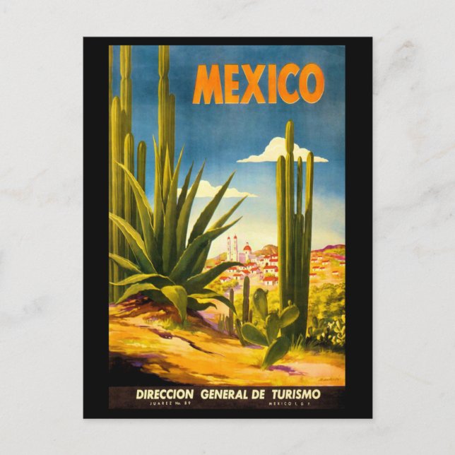 Postal Afiche de viaje de México (Anverso)