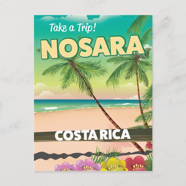 Postal Afiche de viaje de Nosara Costa Rica (Anverso)