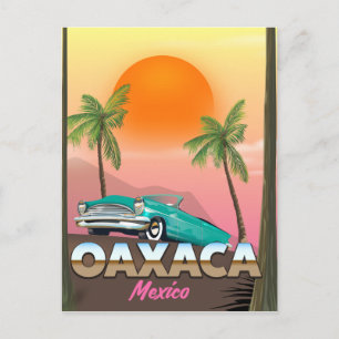 Postal Afiche de viaje de Oaxaca México