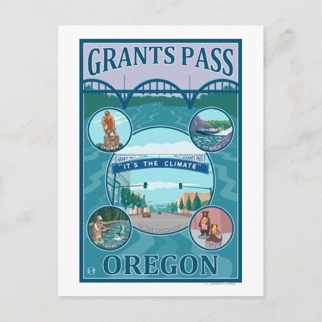 Postal Afiche de viaje de OregonScenic (Anverso)