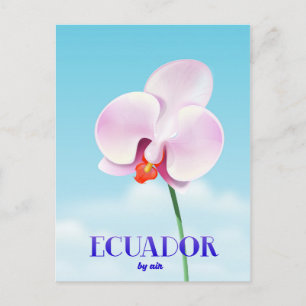 Postal Afiche de viaje de orquídeas de Ecuador
