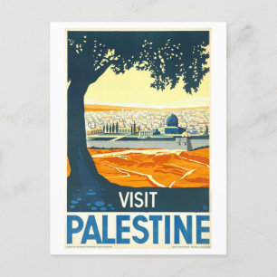 Postal Afiche de viaje de Palestina de la época de la inf