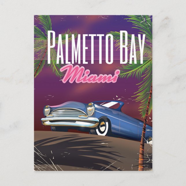 Postal Afiche de viaje de Palmetto Bay Florida USA 80 (Anverso)