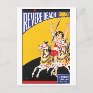 Postal Afiche de viaje de Revere Beach