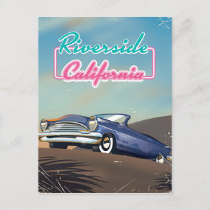 Postal Afiche de viaje de Riverside California