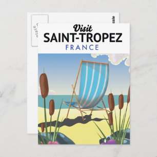 Postal Afiche de viaje de Saint-Tropez France