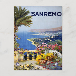 Postal Afiche de viaje de Sanremo Italia