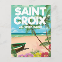 Afiche de viaje de Santa Cruz, Islas Vírgenes de l