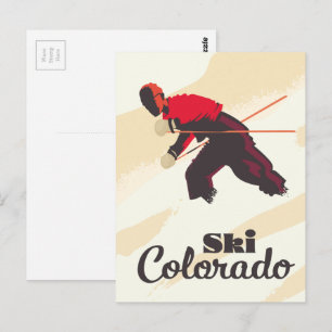 Postal Afiche de viaje de Ski Colorado