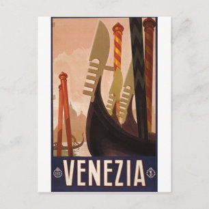 Postal Afiche de viaje de Venecia 1920 Venecia, Italia