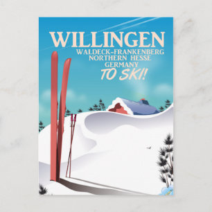 Postal Afiche de viaje de Willingen Ski.