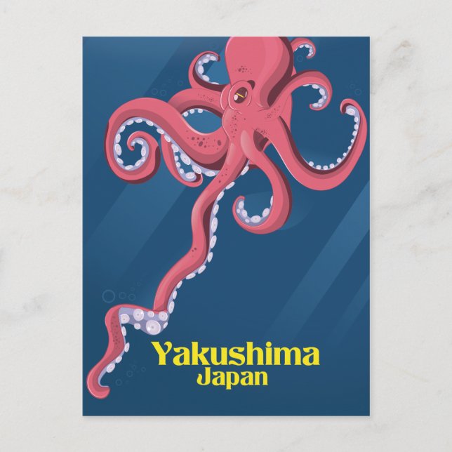 Postal Afiche de viaje de Yakushima Japón (Anverso)