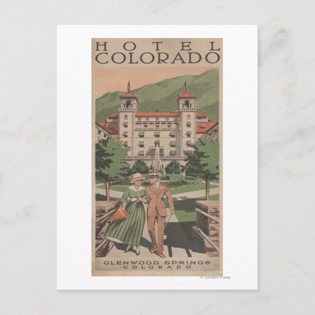 Postal Afiche de viaje del Hotel Colorado (Anverso)