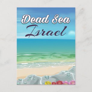 Postal Afiche de viaje del Mar Muerto Israel