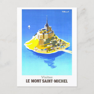 Postal Afiche de Viaje del Mont Saint-Michel