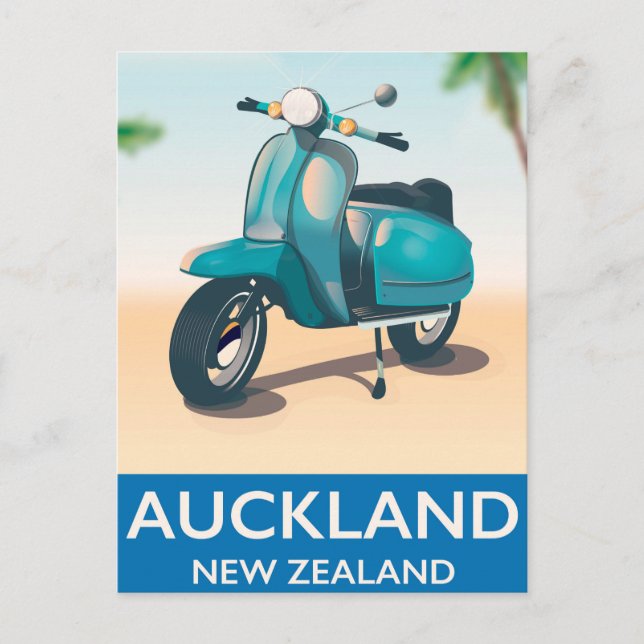 Postal Afiche de viaje del nuevo zelandia en Auckland (Anverso)