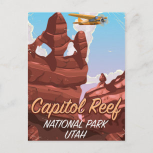 Postal Afiche de viaje del Parque Nacional Capitol Reef