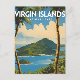 Postal Afiche de viaje del Parque Nacional de las Islas V