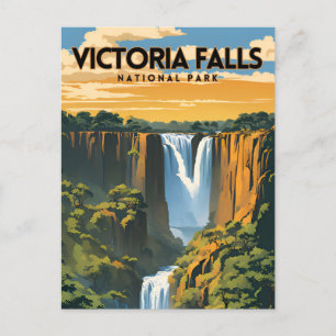 Postal Afiche de viaje del Parque Nacional Victoria Falls
