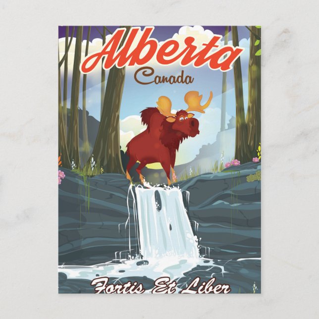 Postal Afiche de viaje del personalizado de Canadá de Alb (Anverso)