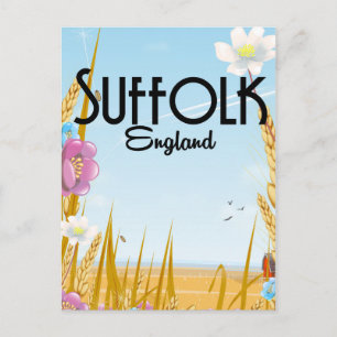 Postal Afiche de viaje del personalizado de granja Suffol