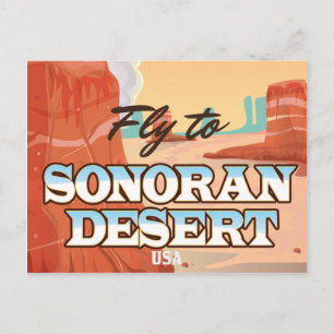 Postal Afiche de viaje del Personalizado del Desierto de