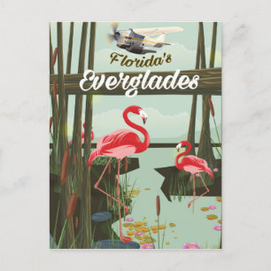 Postal Afiche de viaje del personalizado Everglades de Fl