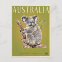 Afiche de viaje del pintor australiano Koala