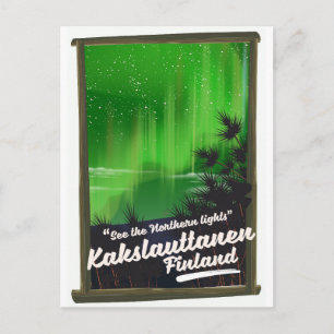 Postal Afiche de viaje finlandés de Kakslauttanen