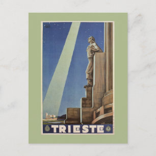Postal Afiche de viaje italiano de estilo Art Deco de Tri