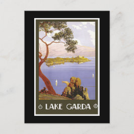 Postal Afiche de viaje italiano "Lake Garda"