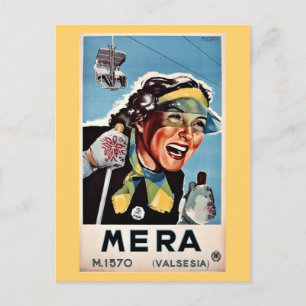 Postal Afiche de viaje italiano Mera Valsesia