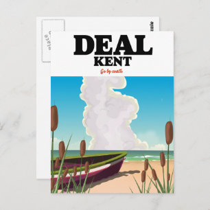 Postal Afiche de viaje marítimo de Deal Kent