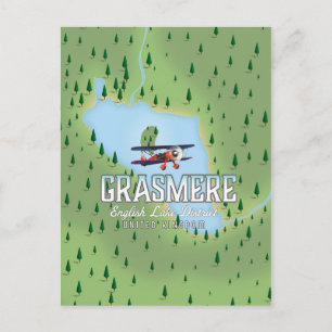 Postal Afiche de viaje para esquiar en Kazajistán