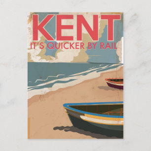 Postal Afiche de viaje para locomotoras de Kent, Inglater