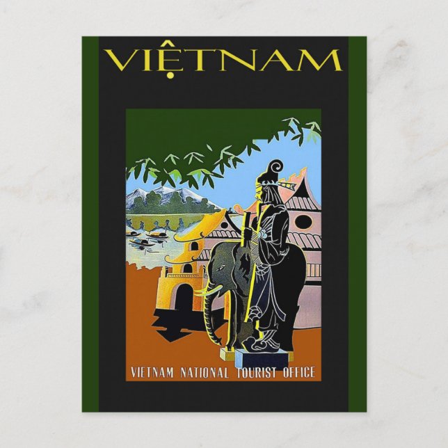 Postal Afiche de viaje por turismo en Vietnam (Anverso)