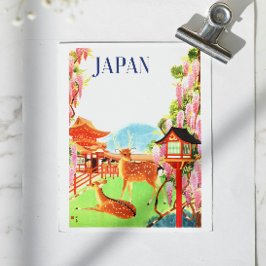 Postal Afiche de viaje retro vintage de los años 1930 ven