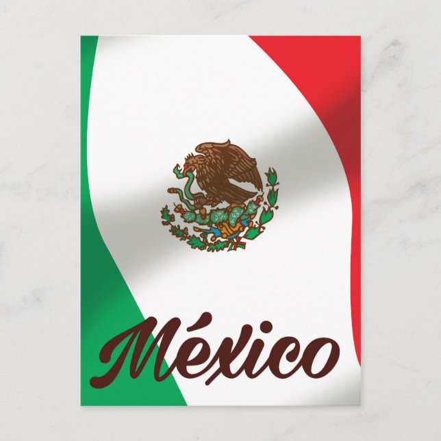 Postal Afiche de viajes al estilo de la época de México (Anverso)