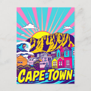 Postal Afiche de viajes artísticos de Ciudad del Cabo, Su