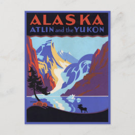 Postal Afiche de Viajes de Alaska, Atlin y el Yukón