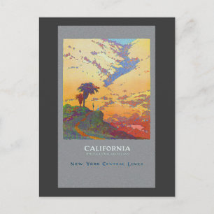 Postal Afiche de Viajes de California