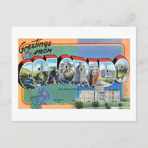 Postal Afiche De Viajes De Colorado