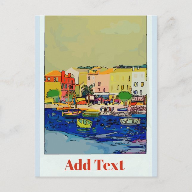 Postal Afiche de viajes de Francia (Anverso)