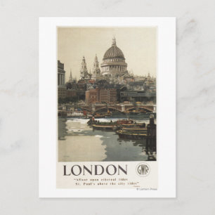 Postal Afiche de viajes de Great Western Railway St. Paul